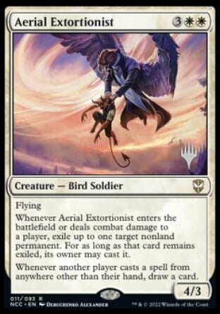 Aerial Extortionist (Promo Pack) [Streets of New Capenna Commander Promos] MTG Single Magic: The Gathering  | Multizone: Comics And Games