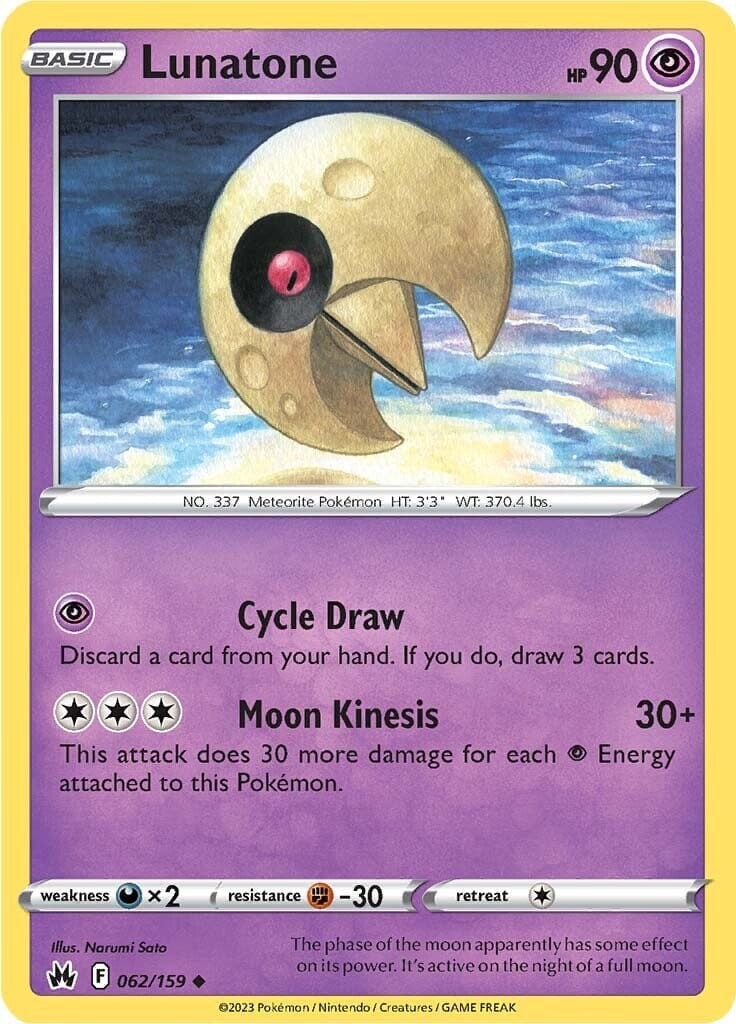 Lunatone (062/159) [Sword & Shield: Crown Zenith] Pokemon Single Pokémon  | Multizone: Comics And Games
