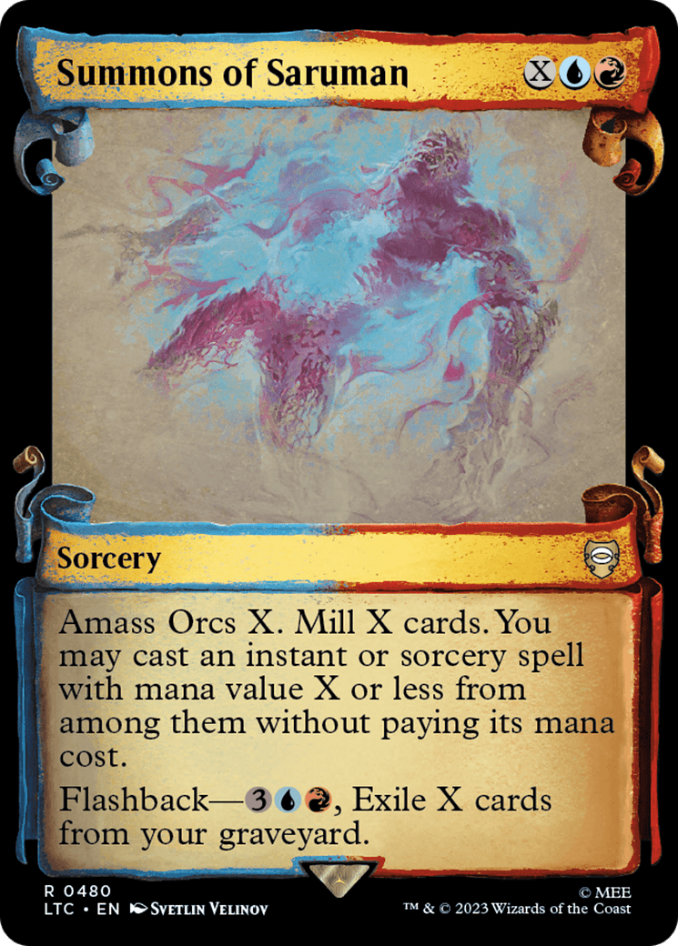 Summons of Saruman [The Lord of the Rings: Tales of Middle-Earth Commander Showcase Scrolls] MTG Single Magic: The Gathering  | Multizone: Comics And Games