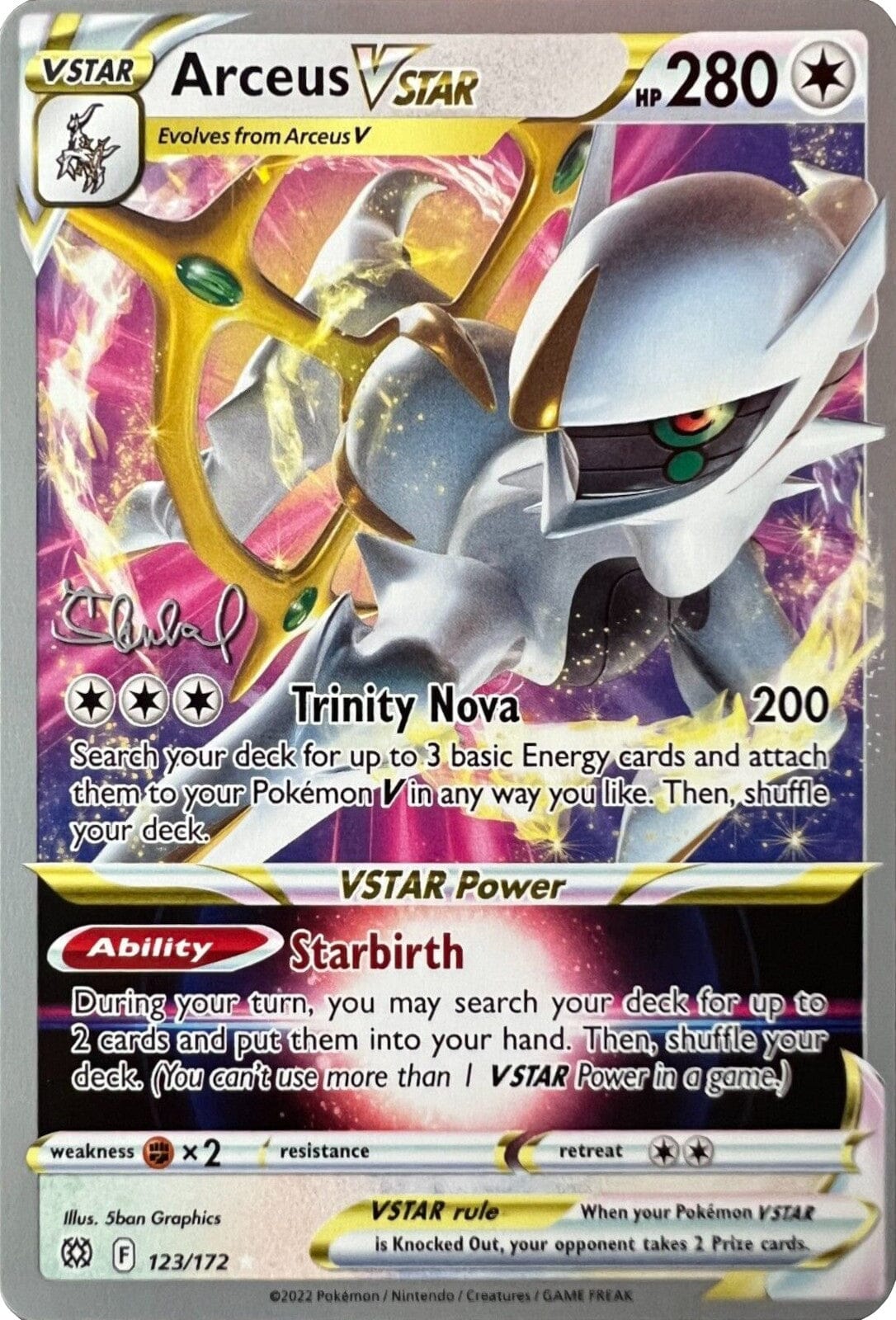 Arceus VSTAR (123/172) (ADP - Ondrej Skubal) [World Championships 2022] Pokemon Single Pokémon  | Multizone: Comics And Games