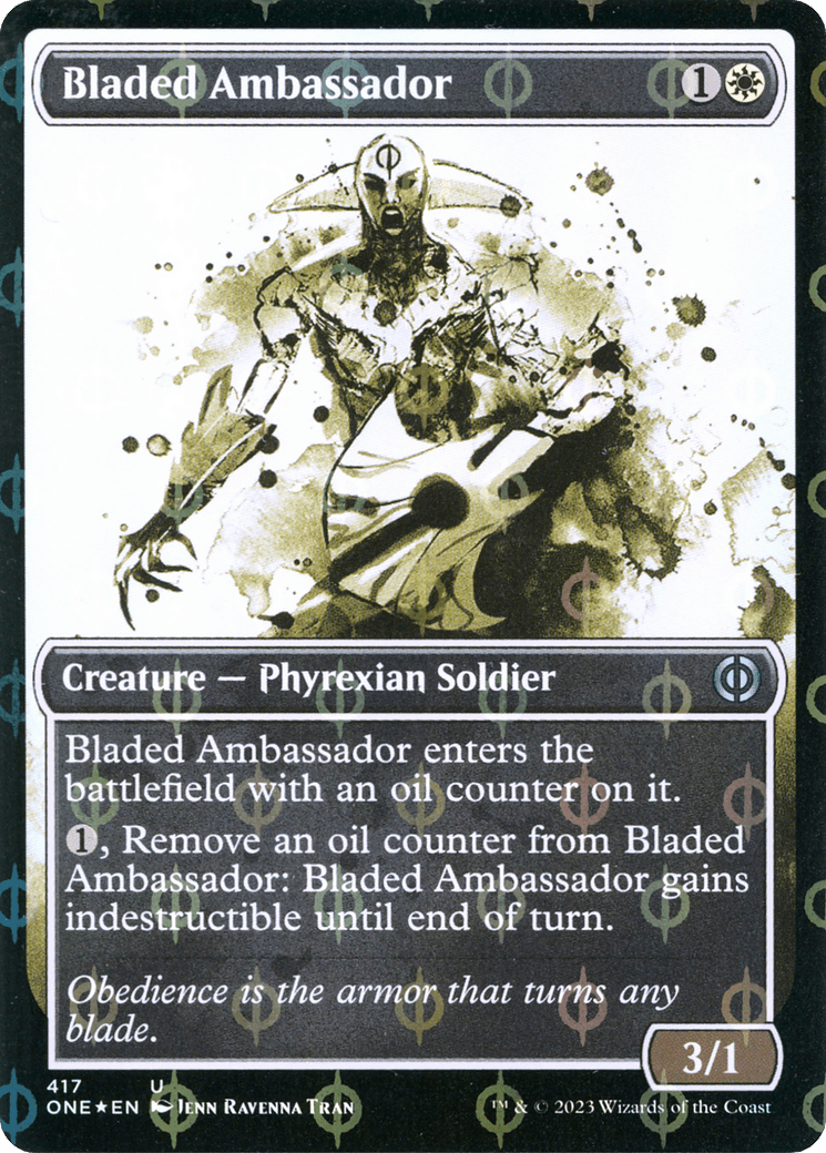 Bladed Ambassador (Showcase Ichor Step-and-Compleat Foil) [Phyrexia: All Will Be One] MTG Single Magic: The Gathering  | Multizone: Comics And Games