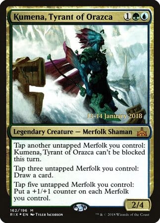 Kumena, Tyrant of Orazca [Rivals of Ixalan Promos] MTG Single Magic: The Gathering  | Multizone: Comics And Games