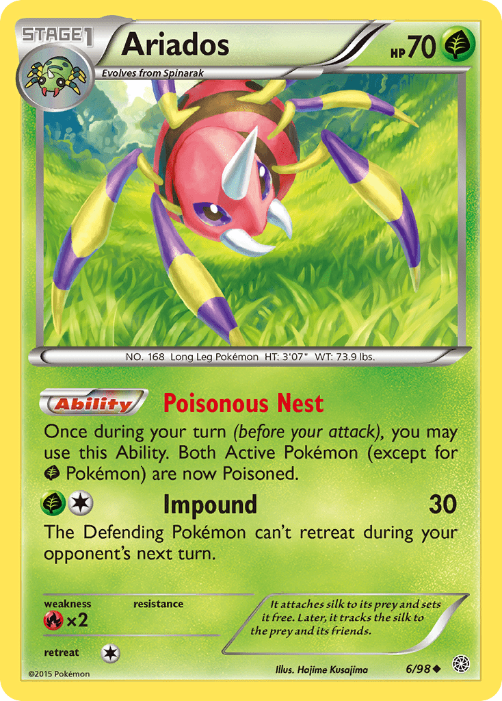 Ariados (6/98) [XY: Ancient Origins] Pokemon Single Pokémon  | Multizone: Comics And Games