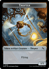 Thopter // Rhino Warrior Double-Sided Token [Murders at Karlov Manor Commander Tokens] MTG Single Magic: The Gathering  | Multizone: Comics And Games
