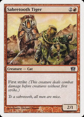 Sabretooth Tiger [Eighth Edition] MTG Single Magic: The Gathering  | Multizone: Comics And Games