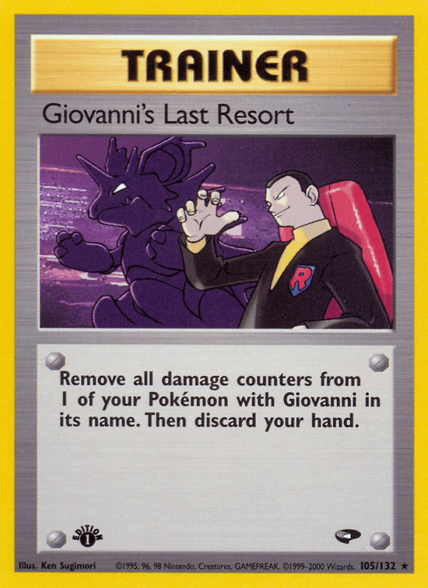 Giovanni's Last Resort (105/132) [Gym Challenge 1st Edition] Pokemon Single Pokémon  | Multizone: Comics And Games