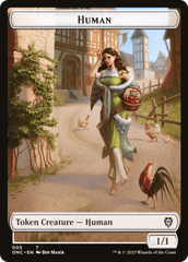 Human // Spirit Double-Sided Token [Phyrexia: All Will Be One Commander Tokens] MTG Single Magic: The Gathering  | Multizone: Comics And Games