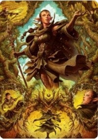 Nissa of Shadowed Boughs 2 Art Card [Zendikar Rising Art Series] MTG Single Magic: The Gathering  | Multizone: Comics And Games