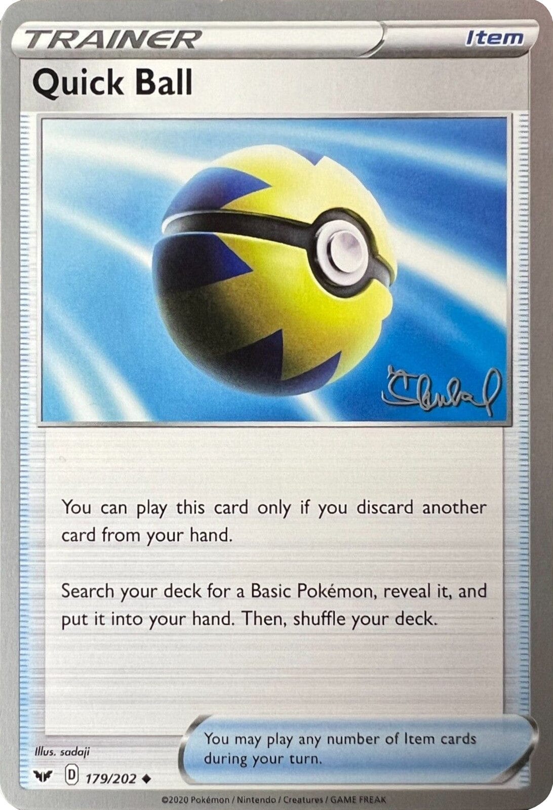 Quick Ball (179/202) (ADP - Ondrej Skubal) [World Championships 2022] Pokemon Single Pokémon  | Multizone: Comics And Games