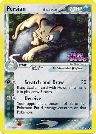 Persian (48/110) (Delta Species) (Stamped) [EX: Holon Phantoms] Pokemon Single Pokémon  | Multizone: Comics And Games