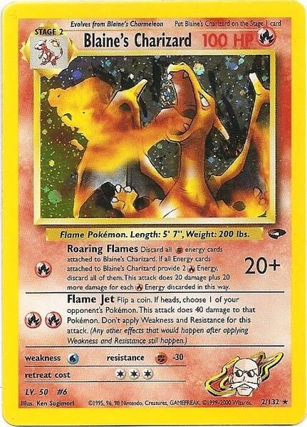 Blaine's Charizard (2/132) [Gym Challenge Unlimited] Pokemon Single Pokémon  | Multizone: Comics And Games