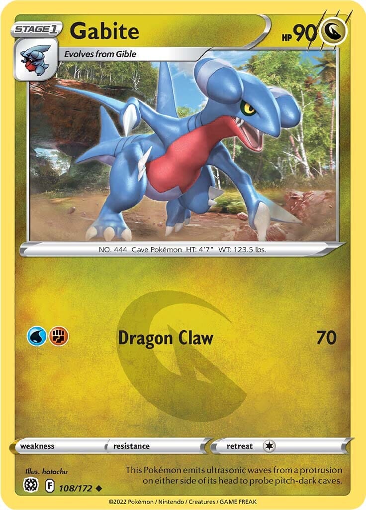 Gabite (108/172) [Sword & Shield: Brilliant Stars] Pokemon Single Pokémon  | Multizone: Comics And Games