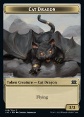 Cat Dragon // Soldier Double-sided Token [Double Masters 2022 Tokens] | Multizone: Comics And Games