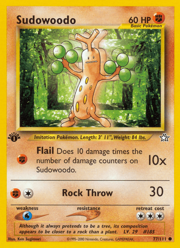 Sudowoodo (77/111) [Neo Genesis 1st Edition] Pokemon Single Pokémon  | Multizone: Comics And Games