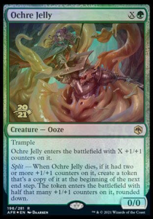 Ochre Jelly [Dungeons & Dragons: Adventures in the Forgotten Realms Prerelease Promos] MTG Single Magic: The Gathering  | Multizone: Comics And Games
