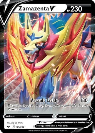 Zamazenta V (139/202) (Jumbo Card) [Sword & Shield: Base Set] Pokemon Single Pokémon  | Multizone: Comics And Games