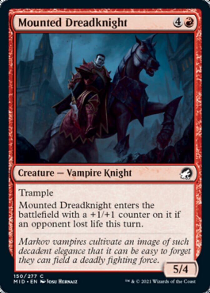 Mounted Dreadknight [Innistrad: Midnight Hunt] MTG Single Magic: The Gathering  | Multizone: Comics And Games