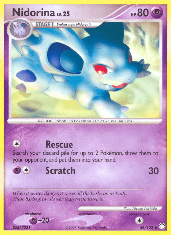 Nidorina (56/123) [Diamond & Pearl: Mysterious Treasures] Pokemon Single Pokémon  | Multizone: Comics And Games