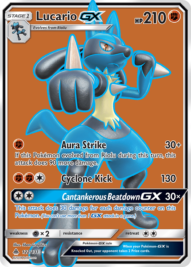 Lucario GX (122/131) [Sun & Moon: Forbidden Light] Pokemon Single Pokémon  | Multizone: Comics And Games