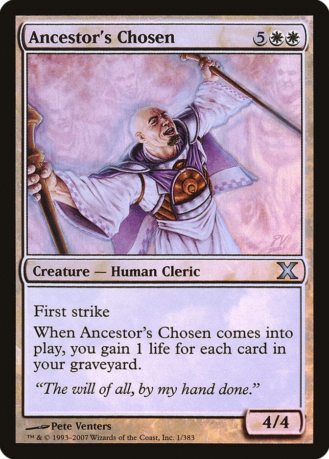 Ancestor's Chosen (Premium Foil) [Tenth Edition] MTG Single Magic: The Gathering  | Multizone: Comics And Games