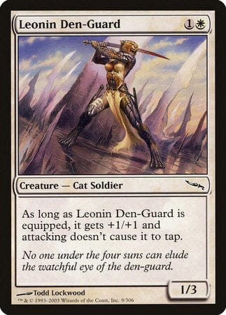 Leonin Den-Guard [Mirrodin] MTG Single Magic: The Gathering  | Multizone: Comics And Games