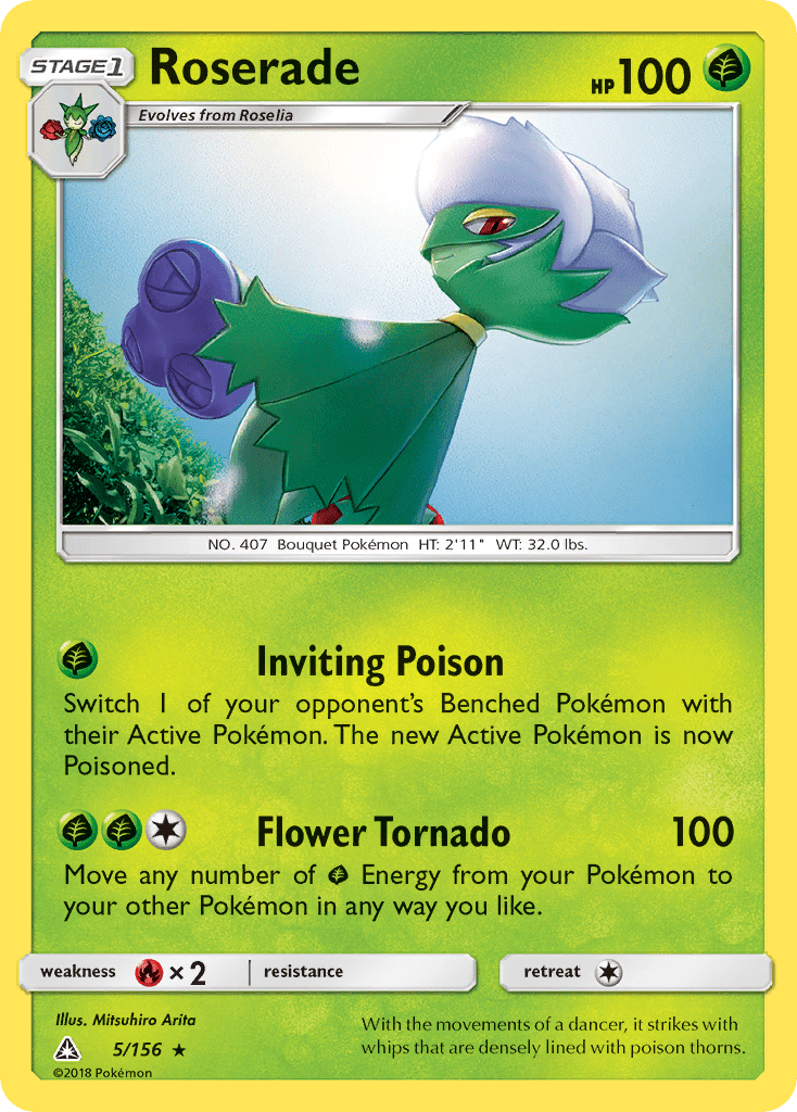 Roserade (5/156) [Sun & Moon: Ultra Prism] Pokemon Single Pokémon  | Multizone: Comics And Games