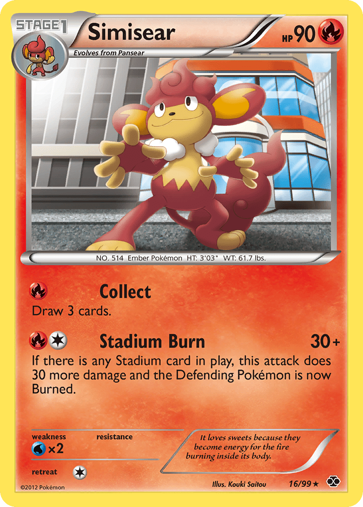 Simisear (16/99) [Black & White: Next Destinies] Pokemon Single Pokémon  | Multizone: Comics And Games