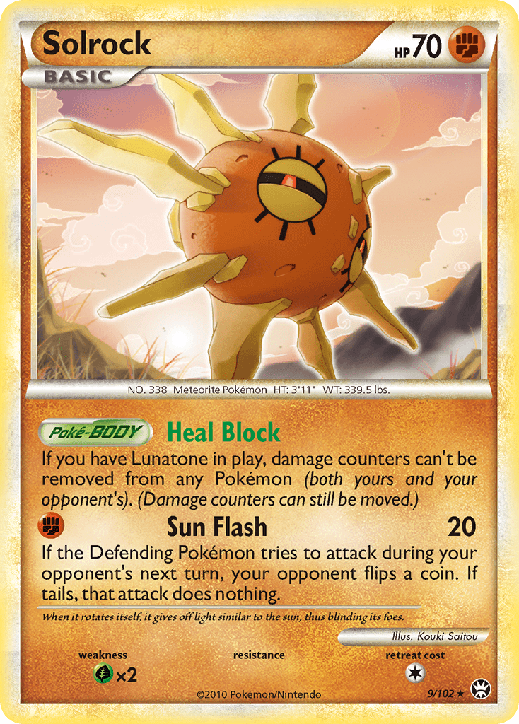 Solrock (9/102) [HeartGold & SoulSilver: Triumphant] Pokemon Single Pokémon  | Multizone: Comics And Games