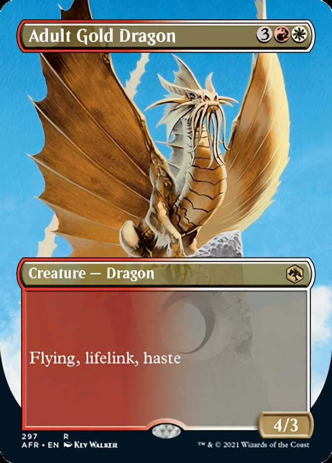 Adult Gold Dragon (Extended) [Dungeons & Dragons: Adventures in the Forgotten Realms] MTG Single Magic: The Gathering  | Multizone: Comics And Games