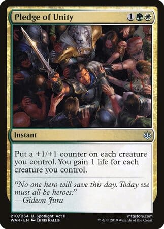 Pledge of Unity [War of the Spark] MTG Single Magic: The Gathering  | Multizone: Comics And Games