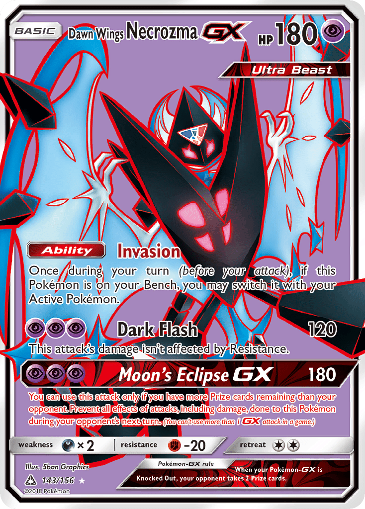 Dawn Wings Necrozma GX (143/156) [Sun & Moon: Ultra Prism] Pokemon Single Pokémon  | Multizone: Comics And Games
