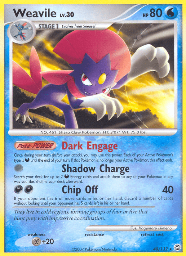Weavile (40/132) [Diamond & Pearl: Secret Wonders] Pokemon Single Pokémon  | Multizone: Comics And Games