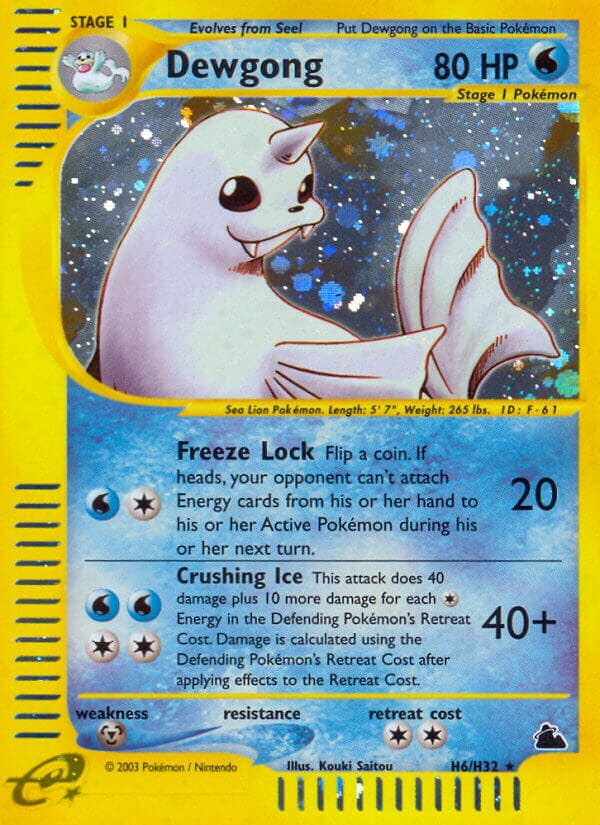 Dewgong (H6/H32) [Skyridge] Pokemon Single Pokémon  | Multizone: Comics And Games