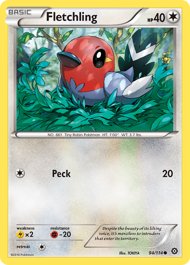 Fletchling (94/114) [XY: Steam Siege] Pokemon Single Pokémon  | Multizone: Comics And Games