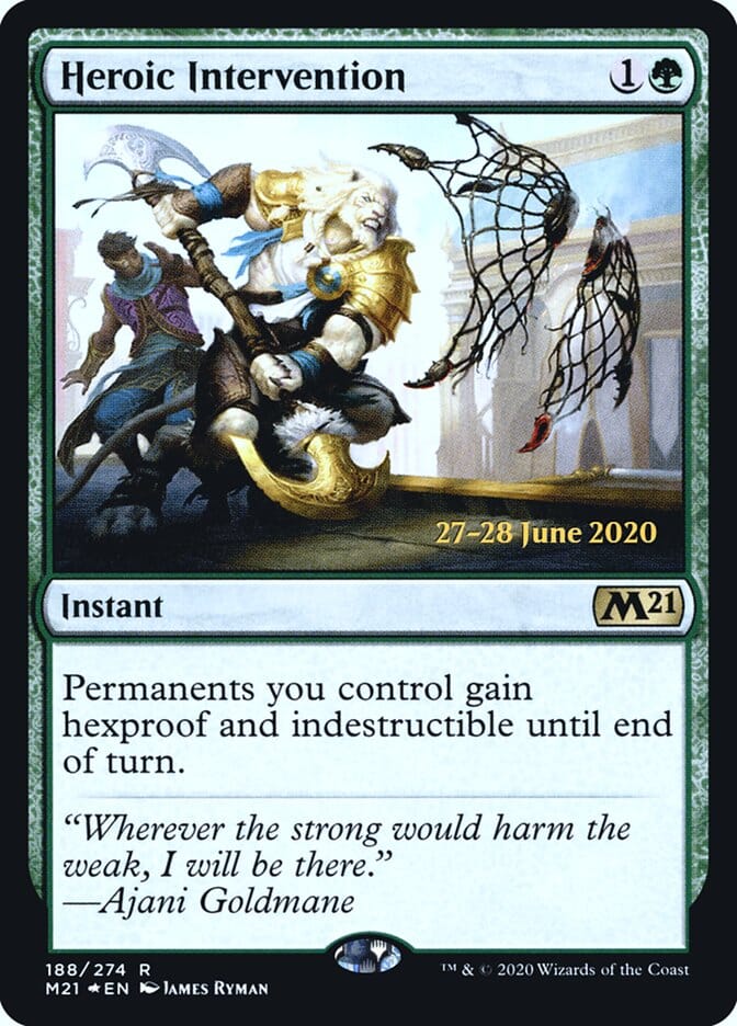 Heroic Intervention [Core Set 2021 Prerelease Promos] MTG Single Magic: The Gathering  | Multizone: Comics And Games