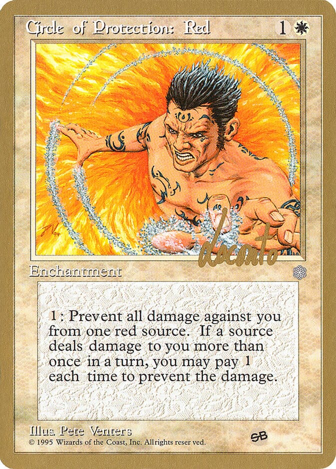 Circle of Protection: Red (Michael Loconto) (SB) (ICE) [Pro Tour Collector Set] MTG Single Magic: The Gathering  | Multizone: Comics And Games