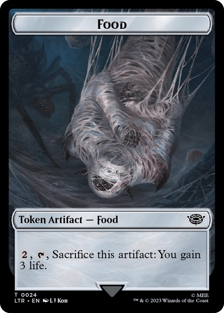 Spirit // Food (0024) Double-Sided Token (Surge Foil) [The Lord of the Rings: Tales of Middle-Earth Tokens] MTG Single Magic: The Gathering  | Multizone: Comics And Games