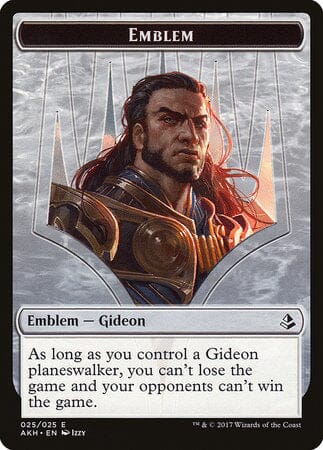 Emblem - Gideon of the Trials [Amonkhet Tokens] MTG Single Magic: The Gathering  | Multizone: Comics And Games
