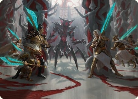 Goldwardens' Gambit Art Card [Phyrexia: All Will Be One Art Series] MTG Single Magic: The Gathering  | Multizone: Comics And Games