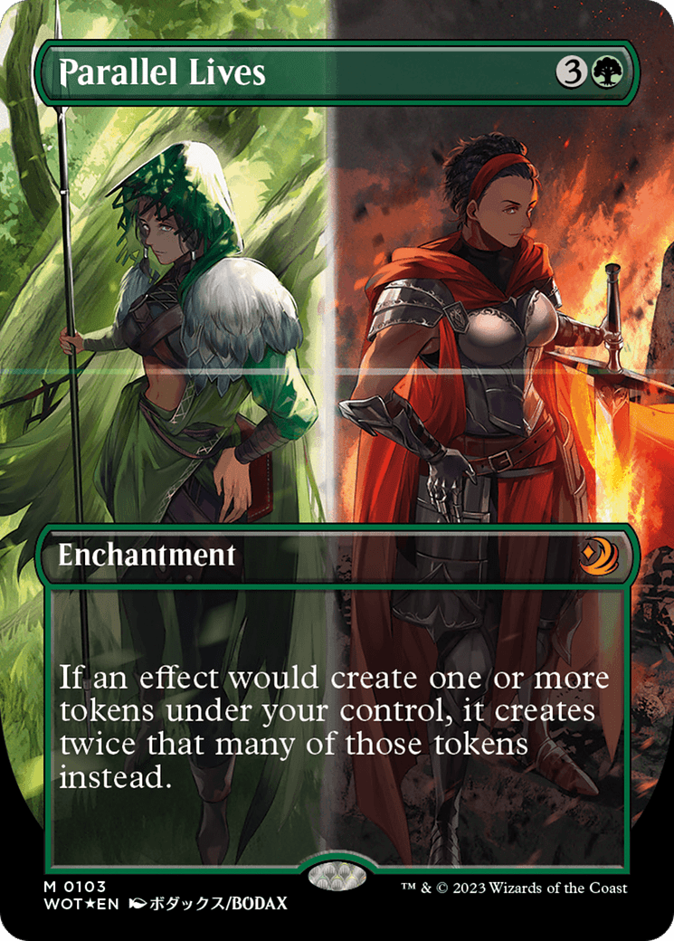Parallel Lives (Anime Borderless) (Confetti Foil) [Wilds of Eldraine: Enchanting Tales] MTG Single Magic: The Gathering  | Multizone: Comics And Games