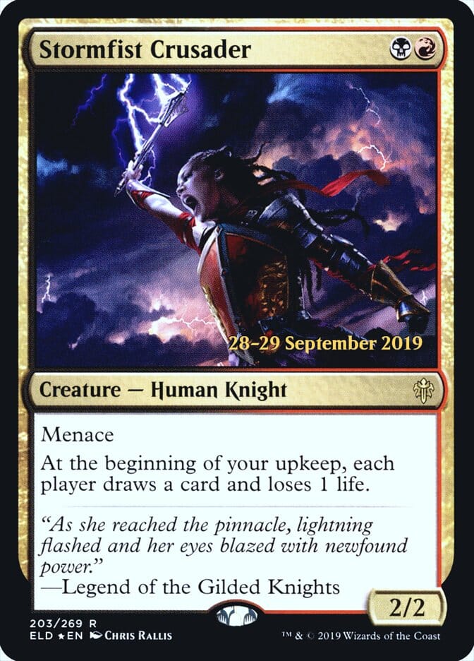 Stormfist Crusader [Throne of Eldraine Prerelease Promos] MTG Single Magic: The Gathering  | Multizone: Comics And Games