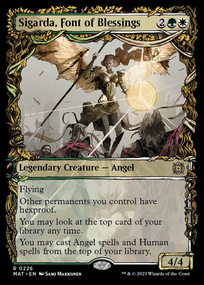 Sigarda, Font of Blessings (Showcase Halo Foil) [March of the Machine: The Aftermath] MTG Single Magic: The Gathering  | Multizone: Comics And Games