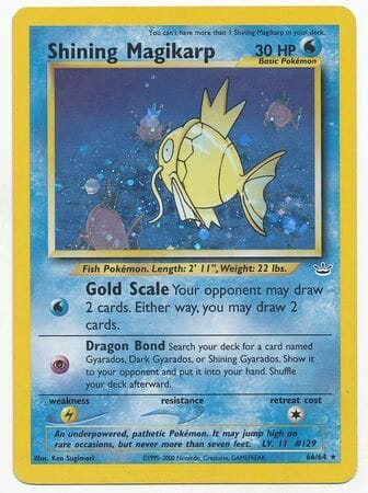 Shining Magikarp (66/64) [Neo Revelation Unlimited] Pokemon Single Pokémon  | Multizone: Comics And Games