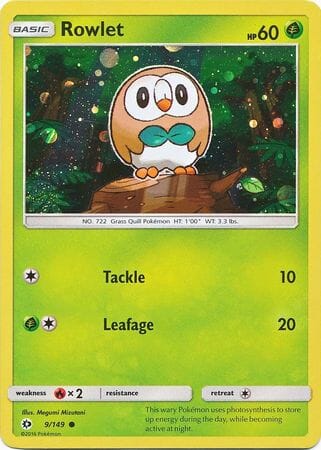 Rowlet (9/149) (Cosmos Holo) [Sun & Moon: Base Set] Pokemon Single Pokémon  | Multizone: Comics And Games