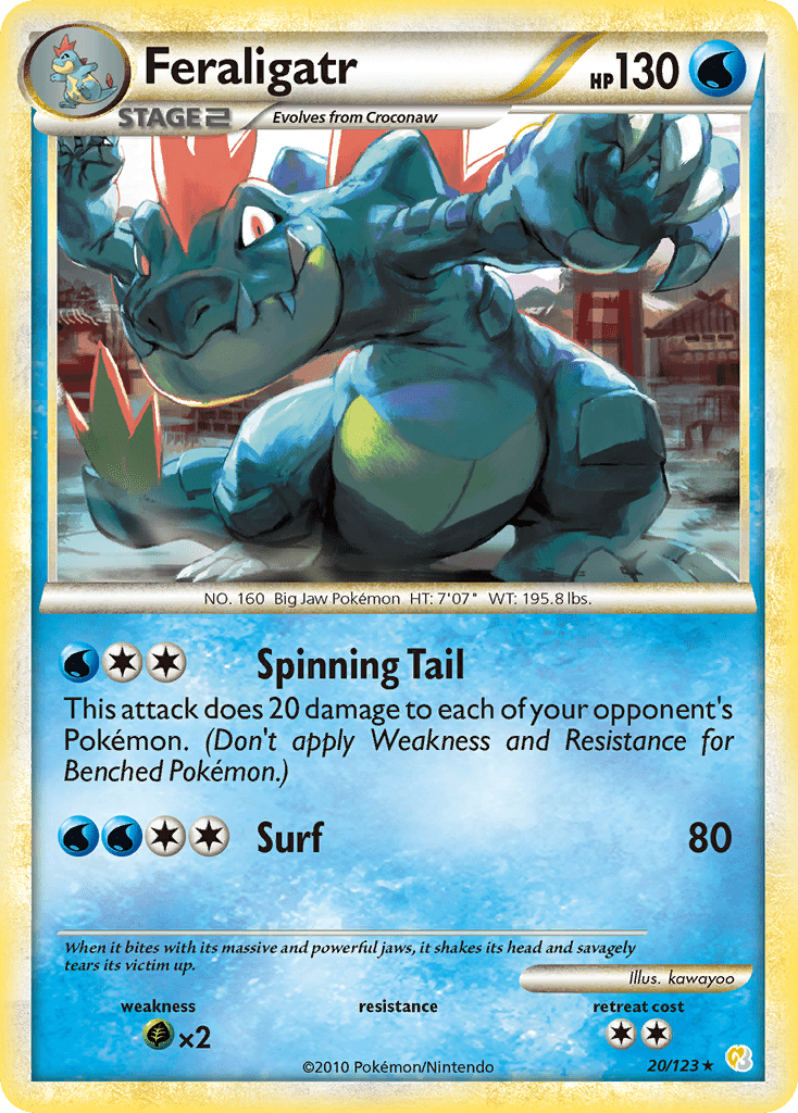Feraligatr (20/123) [HeartGold & SoulSilver: Base Set] Pokemon Single Pokémon  | Multizone: Comics And Games