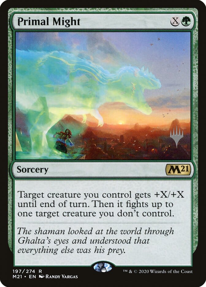 Primal Might (Promo Pack) [Core Set 2021 Promos] MTG Single Magic: The Gathering  | Multizone: Comics And Games