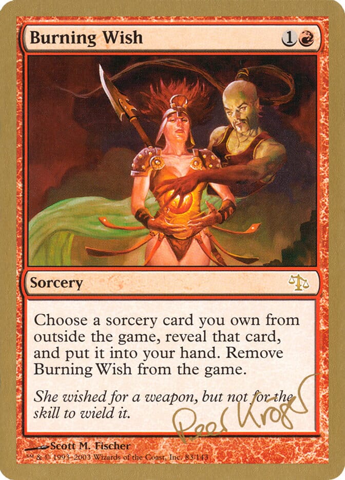 Burning Wish (Peer Kroger) [World Championship Decks 2003] MTG Single Magic: The Gathering  | Multizone: Comics And Games