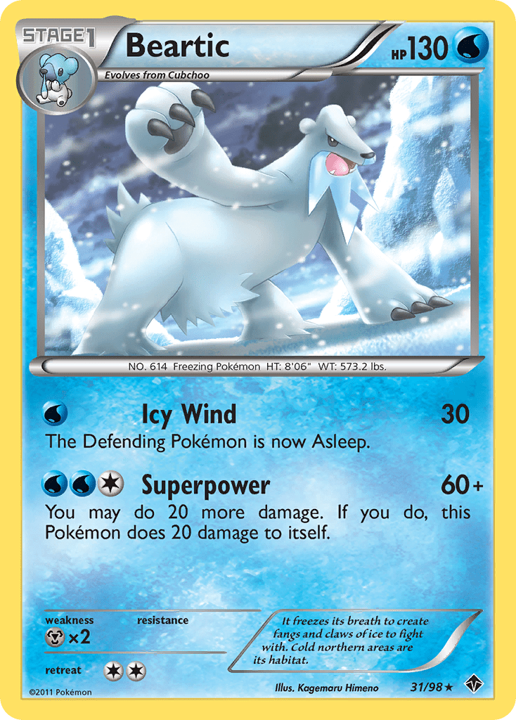 Beartic (31/98) [Black & White: Emerging Powers] Pokemon Single Pokémon  | Multizone: Comics And Games