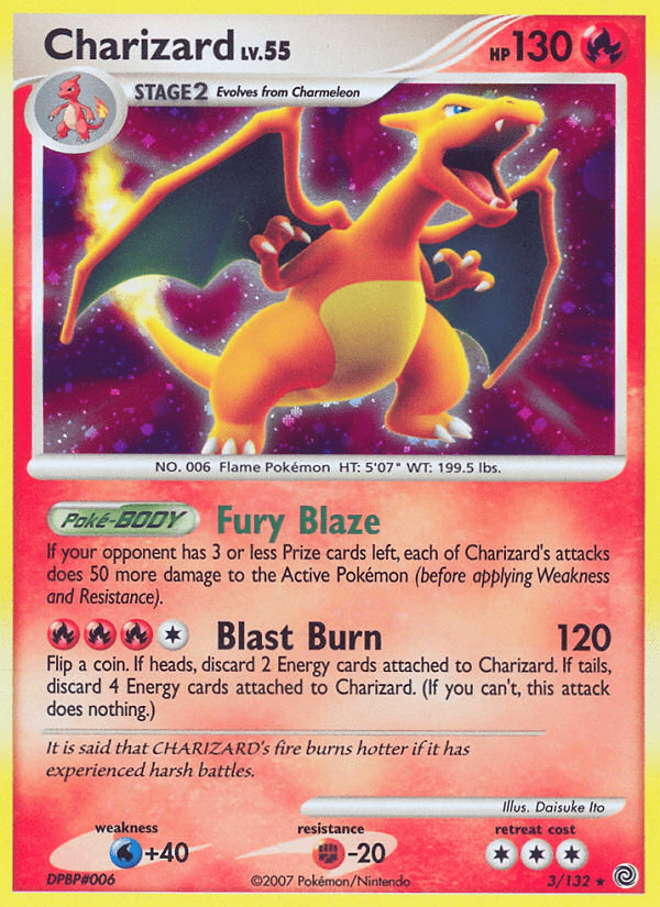 Charizard (3/132) [Diamond & Pearl: Secret Wonders] Pokemon Single Pokémon  | Multizone: Comics And Games