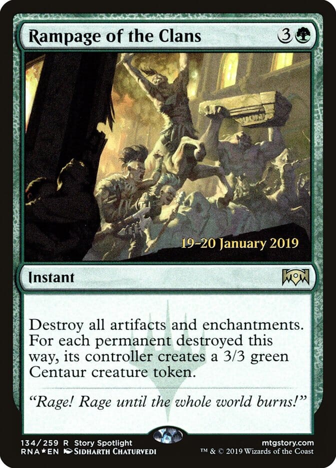 Rampage of the Clans [Ravnica Allegiance Prerelease Promos] MTG Single Magic: The Gathering  | Multizone: Comics And Games
